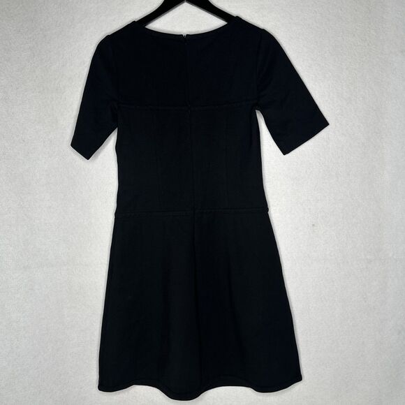 Ann Taylor Women's Black Pencil Business Dress with Back Zipper Size 6 - Picture 4 of 11